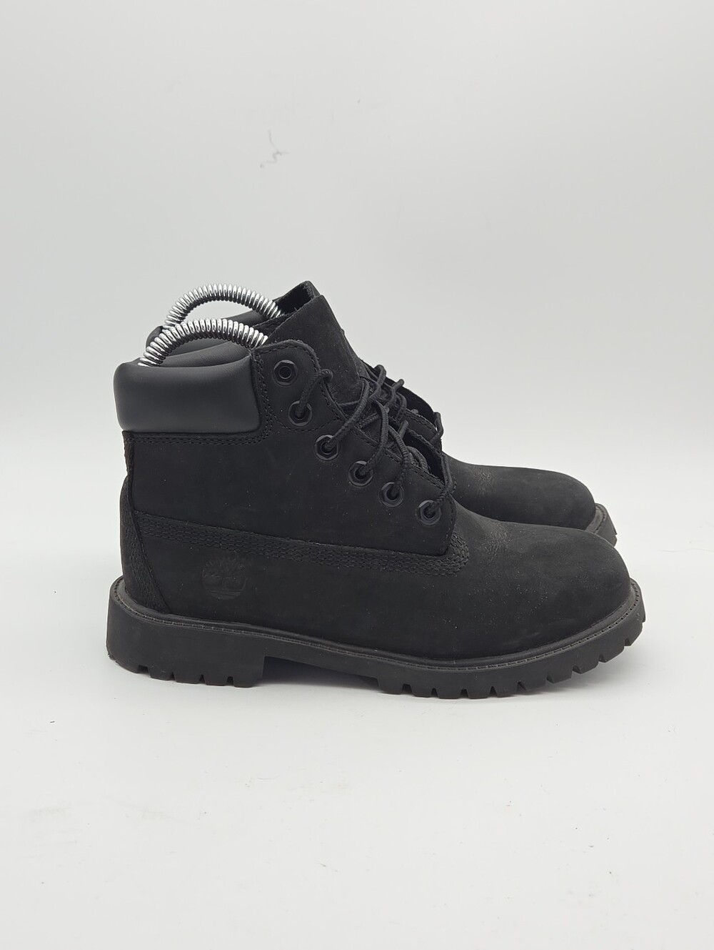 Timberland Premium 6" Black Lace Up Boots Boys Size 2